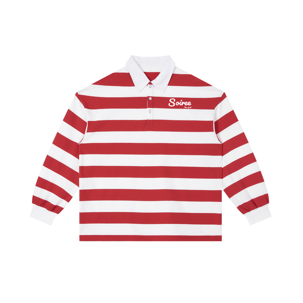 Color Block Stripe Polo Shirt