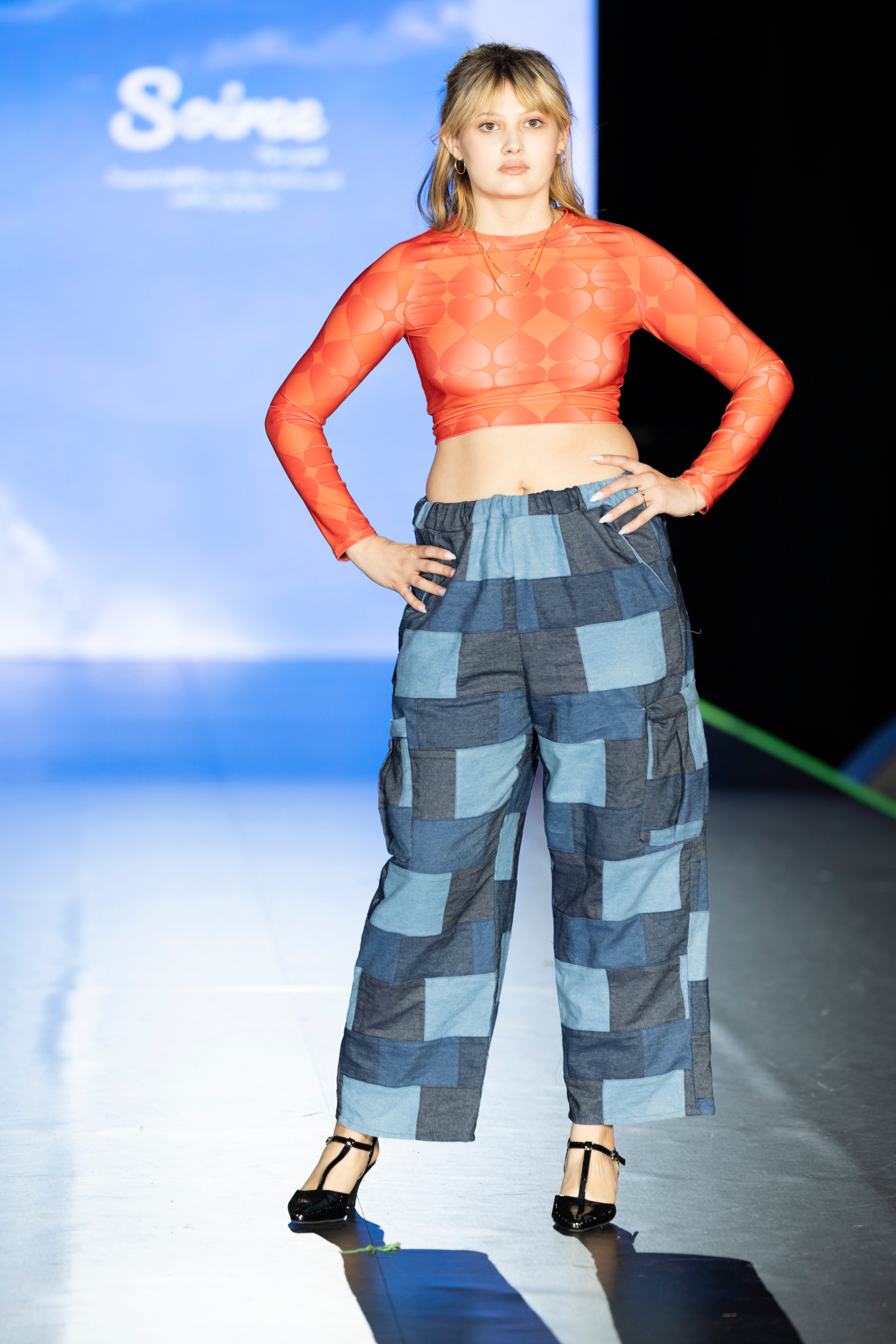 Recycled Long-Sleeve Crop Top