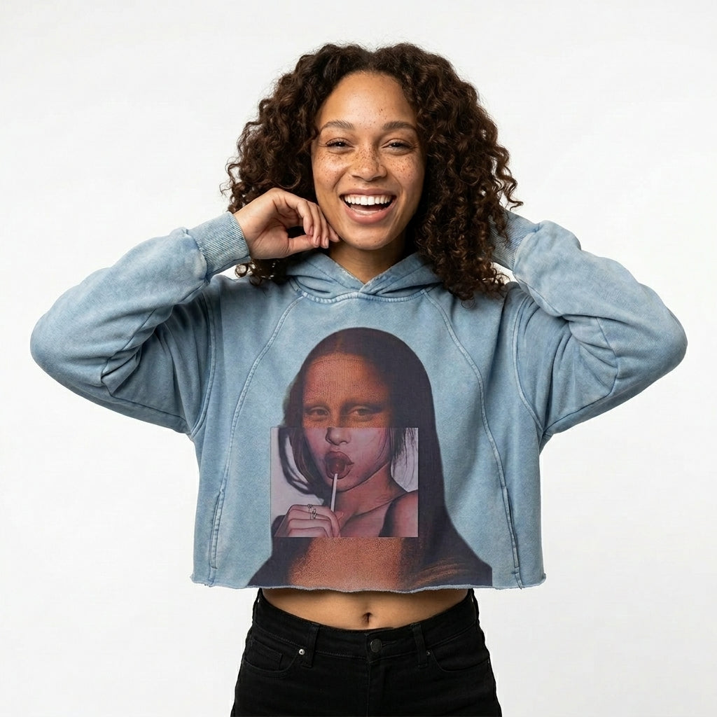 Vintage Washed Frayed-Hem Hoodie